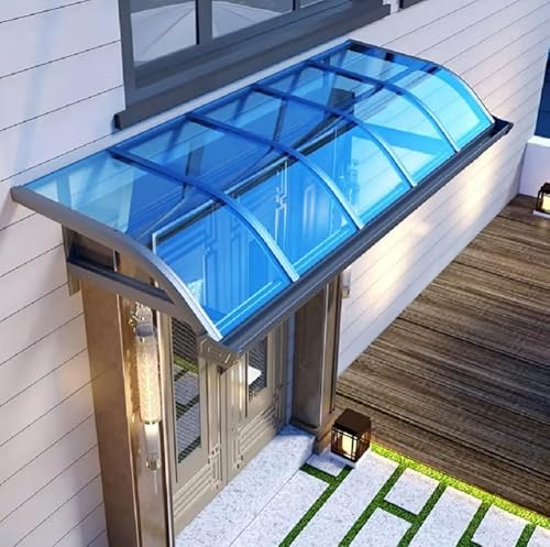 Lámina de policarbonato para techos transparente paneles para techo de pérgola de lluvia paneles para invernaderos fáciles de cortar de 2 mm de espesor, adecuados para patios y particiones.(Blauw,122x