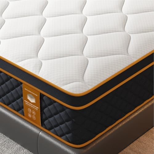 purekib 4FT Small Double Mattress, 10 Inch Memory Foam Hybrid Mattress with Supportive & Comfortable, Medium Firm and Individually Pocket Sprung, Motion Isolation & Edge Support 120x190x25cm