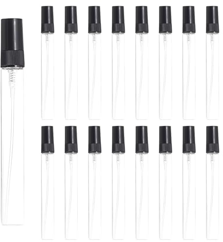MNYXIS 20 pz 10ml Mini Flacone Spray, Flacone Spray Vuoto, Boccette Profumo Vuote Trasparenti, Riutilizzabile tomizzatore bottiglia di Profumo in Vetro, Trasparente Flacone Spray,Per Profumo Liquido