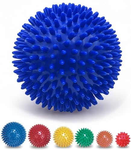 Spiky Massage Ball - 10cm - Plantar Fasciitis Treatment Option - AKA Sensory Balls for Young Children - Trigger Point Massage Spikeball