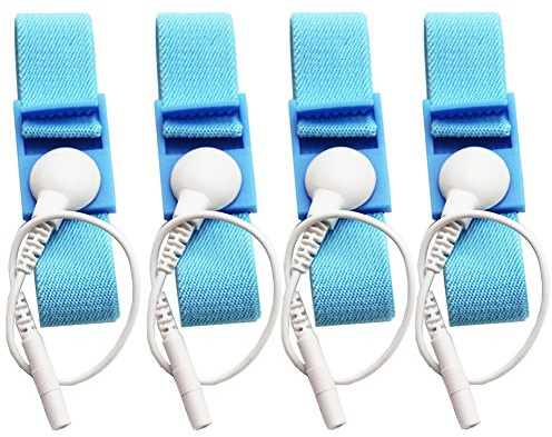 Adjustable Estim Wrist Strap Components 4pcs Blue Stim Loops 4pcs White Wires