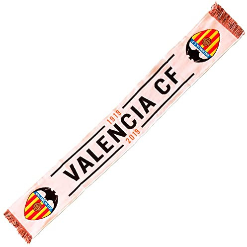 Valencia CF Bufanda Valencia CF 1919 Bufanda, Unisex adulto, Blanco (Blanca Blanca), One Size (Tamaño del fabricante:Talla Unica)
