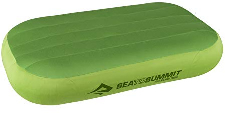 Sea to Summit - Aeros Premium Deluxe Pillow XL - Full-Size Inflatable Travel Pillow - Soft Brushed Fabric - Lock System - Ultra-Sil Zippered Pouch - For Camping - 56 x 36 x 14cm - Lime Green - 195g