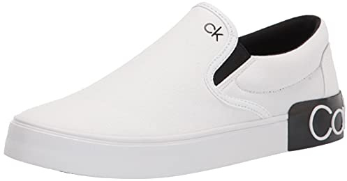 Calvin Klein Men's Ryor Sneaker, White, 11 UK
