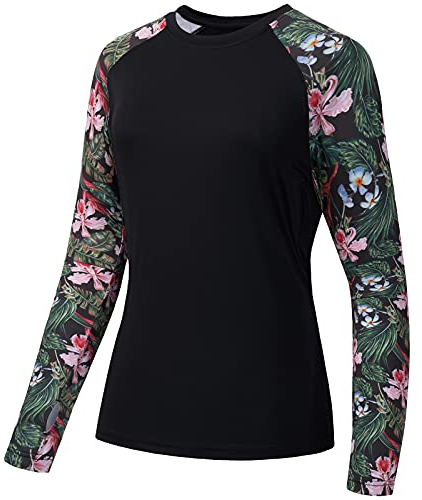 Bassdash Damen Rash Guard UPF 50+ UV Sonnenschutz T-Shirt Langarm Angeln Wandern Performance Shirts