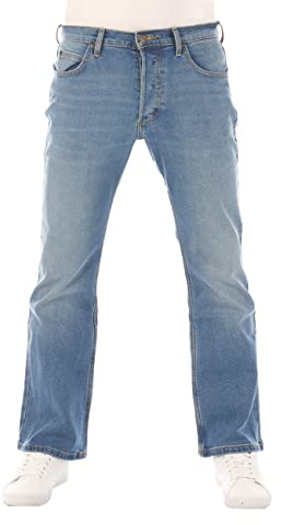 Lee herrjeans bootcut, Denver byxor, blå herrjeans, bomull, stretch, denim blå, w30 w31 w32 w33 w34 w36 w38 w40 w42 w44, 32W x 34L