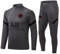 WDDWYHLL Paris Fußball Trainingsanzug, Fußballclub Herren Langarm-Sportbekleidung Atmungsaktives Sporttraining Fitness Laufanzug Trainingsanzug Jogginganzug Anzug Jungen,Grau 1,M