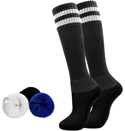 HYCLES Kids Football Socks Children Athletic Socks Breathable Grip Sports Training Soccer Socks for Boys and Girls 3-6 Years