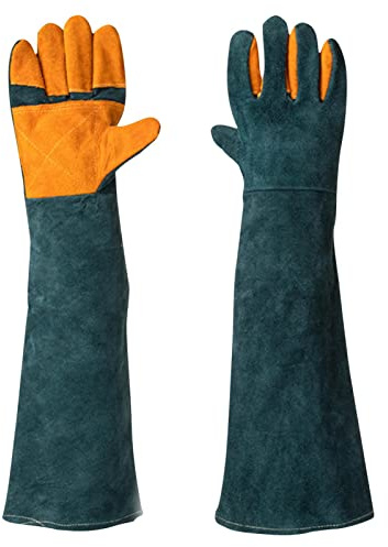 woyufen Guantes De Manejo De Animales A Prueba De Mordeduras, Guantes Duraderos Resistentes A Las Mordeduras, Guantes Antimordeduras Gruesos para Entrenamiento De Mascota para Baño, Aseo