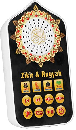 Akozon Islamic Hymn Audio Speaker, Compact Arabic Language Player with 140 Scriptures, UK Plug 100-240V Speaker Islamic Night Light Arabic Quran