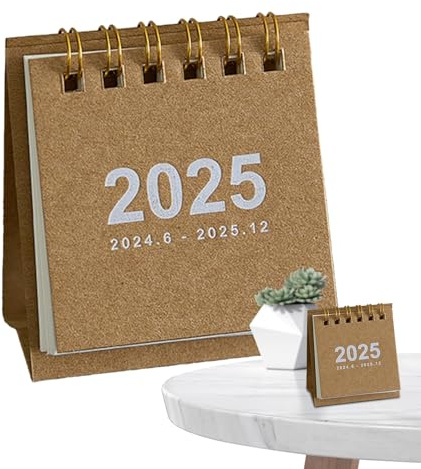 2025 Liten skrivbordskalender, 2025 skrivbordskalender | Söt kalenderbok