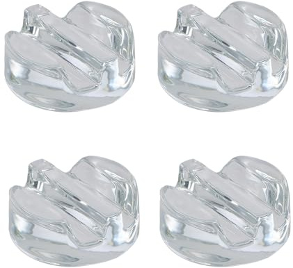 Luxvara Glass Fermentation Weights, 4 Pack Fermentation Weights with Easy Grip Handles, Heavy Glass Fermenting Lids for Wide Mouth Mason Jar, for Sauerkraut, Kimchi, Ø 7cm