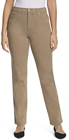 Gloria Vanderbilt Amanda Jean Classique Taille Haute fuselé pour Femme, Coupe Standard, Noisette, 42 Court