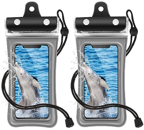 VFANDV wasserdichte Handyhülle, 2 Stück Unterwasser Handytasche 7.0 Zoll IPX8 Wasserfeste Handyhülle, Handy Wasserschutzhülle für Schwimmen Baden, Kompatibel Mit iPhone 14 13 Plus Pro Max/Galaxy S22