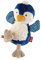 SIGIKID 43274 Pinguin Patchwork Sweety, Plüsch, Kuscheltier, Stofftier, kuschelweich, klassische Farben, ab 3 Monaten