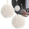 SHUOHONG 2 Stück Absorbent Hanging Handtücher Klein, Handtuch, Weiches Chenille Kleine Handtücher, Hand Towel, Mikrofaser Handtuch Trocknend Saugfähig Ball für Küchen und Badezimmer (Weiß)