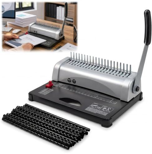 WUDLEP Binding Machine, 21-Hole, Max Binding Capacity 450 Sheets
