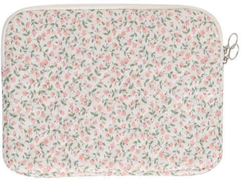 TIAASTAP Blumenmuster MacBook Hülle, Quilted Laptoptasche für MacBook Air/Pro, MacBook Zubehör mit Weichem Innenfutter Laptop Sleeve Notebook Tasche 11 Zoll