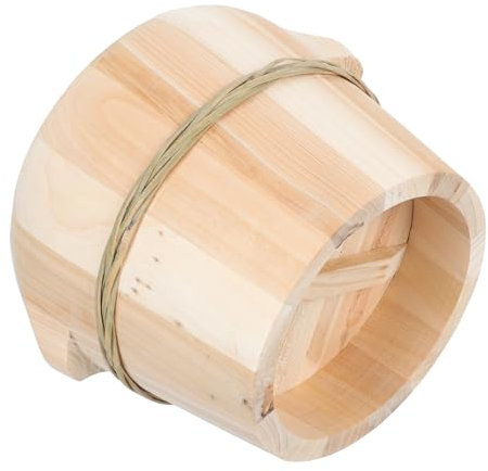 Amosfun 1 Pc baril de riz cuit à la vapeur duo plus boulette fabricant de soupe bol à riz mini-cuisinière électrique seau de restaurant seau de riz cuit à la vapeur cuiseur vapeur en bois