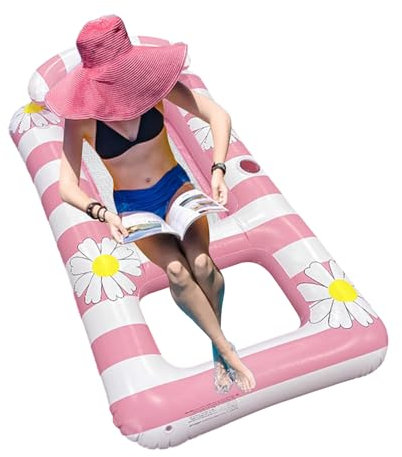 Isola per piscina | Lettino d'acqua per piscina, ideale come divano letto, per lago, fiume, barca e divertimento in acqua