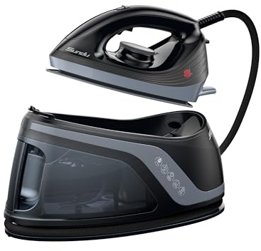Sundu Steamer Iron,1600W Steam Station Professional Steam For Clothes with 44 oz Tank, 400 microsteam holes, Built-In Pump, Ceramic baseplate,Iron Lock For Easy Carry