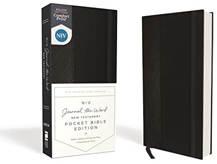 Niv, Journal the Word New Testament (Perfect for Note-Taking), Pocket Bible Edition, Hardcover, Black, Red Letter, Comfort Print: New International Version, Black, Red Letter, Comfort Print