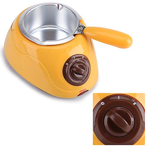 20W Elektrische schokolade schmelzen topf, Schokoladenschmelzer, Temperiergerät Schokolade mit DIY-Formensatz, Schokoladenschmelzpfanne für Dessert, besondere Anlässe, Familienessen (gelb)