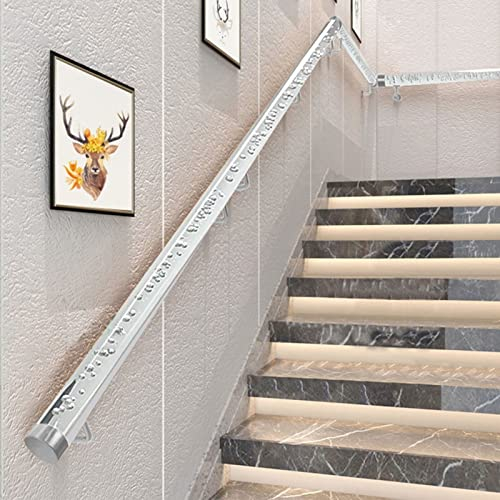 Handlauf Treppe Geländer Treppengeländer Innen Klar Acryl Treppengeländer Innen/Außen/Loft/Flur - Kinder/ältere/Schwangere Frau Stützgriff, Modern 1 m/ 2 m/ 3 m/ 4 m/ 5 m/ 6 m lang