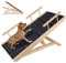 ZNM Hunderampe aus Holz, Haustierrampe mit 4 verstellbaren Höhen und rutschfester Matte, Hundetreppe faltbar, Auto, groß, 84 x 40 W x 60 cm