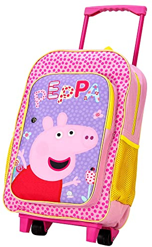 Peppa Pig Girl's Wheeled Trolley Bag, Pink