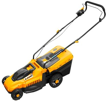 Avilia Tagliaerba Elettrico a Spinta - Tosaerba con Ruote e Sacco Raccogli Erba da 35L, 1400W, 330mm di Larghezza di Taglio