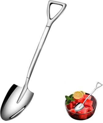 Mini pelle carrée en acier inoxydable en forme de pelle à pastèque - Outil tranchant - Gadget de cuisine - Cuillère à crème glacée pour la maison, la cuisine ou le restaurant (tranchante)
