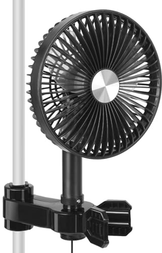 XLSBZ 6 tum odlingsfläkt med klämma, 3 W USB oscillerande fläkt, vax, clip-on-fläkt för tält, litet växthus (1 styck)