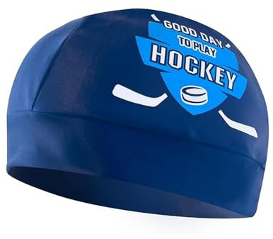 VPRO Berretto da allenamento per hockey su ghiaccio, per uomini e donne, traspirante, eccellente effetto di raffreddamento, efficace trasporto dell'umidità, Blu, Taglia unica