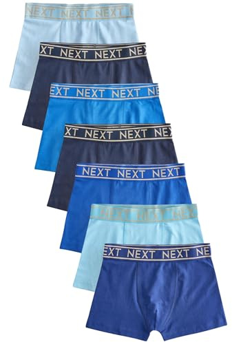 NEXT Jungen Unterhosen im 7er-Pack Blue with Gold Waistband 134-140