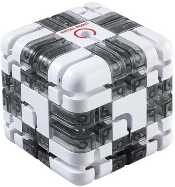Large Labyrinth 3D Maze Cube, Logical Challenge 3x3 Maze Puzzle Cube Toy for Stress Relief & Logic Development, Educational Focus Game Gift For Home Family Gatherings (Gray)