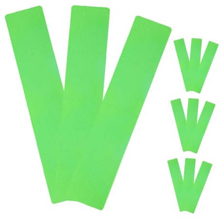 TOYANDONA 12PCS Tennis Court Boundary Markers Flat Non-slip Green Line Mats for Outdoor Sports Football Basketball Volleyball Badminton Training Field Marking Accessories