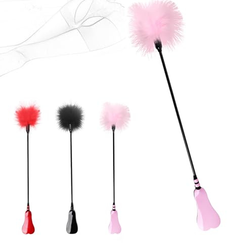 JiXGzAo Fouet Fouets SM Bondage BDSM Cuir Flogger Fessée À La Main Slapper Paddle Sexe Avec Plume Chatouilleur Plumes, Polyvalent for Le Jeu Et La Séduction Jouet Érotique Couples