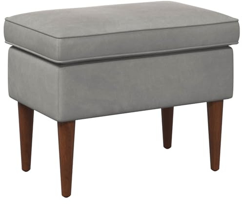 sephironlbb pall ljusgrå sammet 55 x 35 x 41 cm stoppad med massivt trä gummiträd ram vikbar lätt platsbesparande för vardagsrum kontor balkong terrass och camping