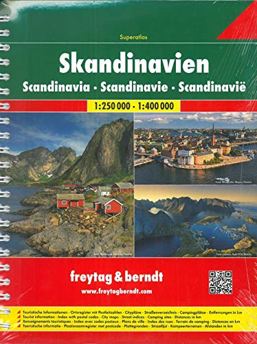 SUPERATLAS SCANDINAVIE: Wegenatlas 1:250 000 / 1:400 000: SCAN SP