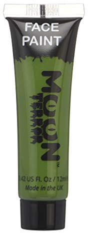 Halloween Face Paint Body Paint by Moon Terror | Zombie Green | SFX Make up, Special Effects Make up | 12ml