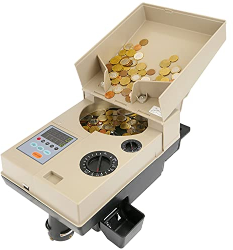 PrimeMatik - Tragbarer Automatischer Münzzähler und Sortierer für Euro Münzsortierer 2000 Münzen pro Minute