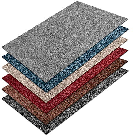 Floordirekt Sauberlaufmatte Karat | Schmutzfangmatte | Eingangsmatte aus natürlicher Baumwolle | Rutschfester Rücken aus Vinyl | Viele Farben & Größen (100 x 150 cm, Anthrazit)