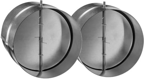 4 Inch / 100 mm - Pack of 2 Draft Blockers - Backdraft Damper - Draft Stopper - Backflow Preventer - Inline Fan Vent Deflector - One-Way Airflow Ducting - Dryer Duct Connector with Backdraught Flap