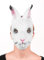 Maskworld Weißes Kaninchen Halbmaske aus Latex - Verkleidung für Halloween, Karneval & Motto-Party