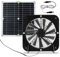 Solar Panel Fan Kit 10inch 100W Waterproof Solar Powered Exhaust Fan 3000rpm Auto Cooling Chicken Solar Camping Fan for Pet House Dog Kennel Greenhouse Garage ﻿