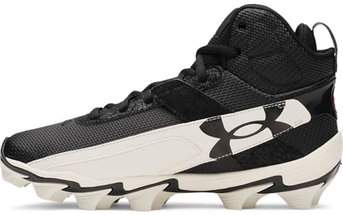 Under Armour Men's Harper 10 RM Baseball Cleats, (001) Black/Stone/Black, 9.5, US