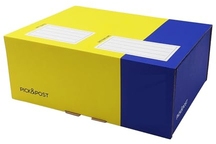 BLASETTI - PICK & POST M automatiska fraktlådor - 20-pack 26x19x6 cm. Perfekt för frakt och skydd av föremål