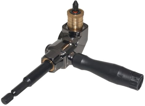 Accesorio de taladro de ángulo recto, accesorio de ángulo recto, adaptador de broca de mango ergonómico, adaptador para taladros de mano, taladro inalámbrico en espacios reducidos