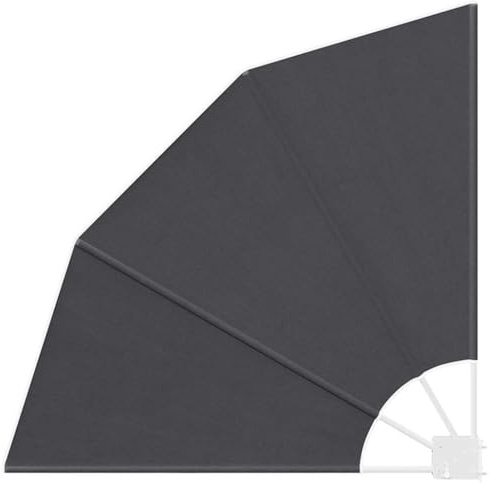 vidaXL Pantalla de Privacidad para Balcón Negro 115 x 115 cm Poliéster, Pantalla de privacidad Ajustable, Moderna y Plegable para balcón, Resistente al Clima y UV, ¡Ideal para Jardines